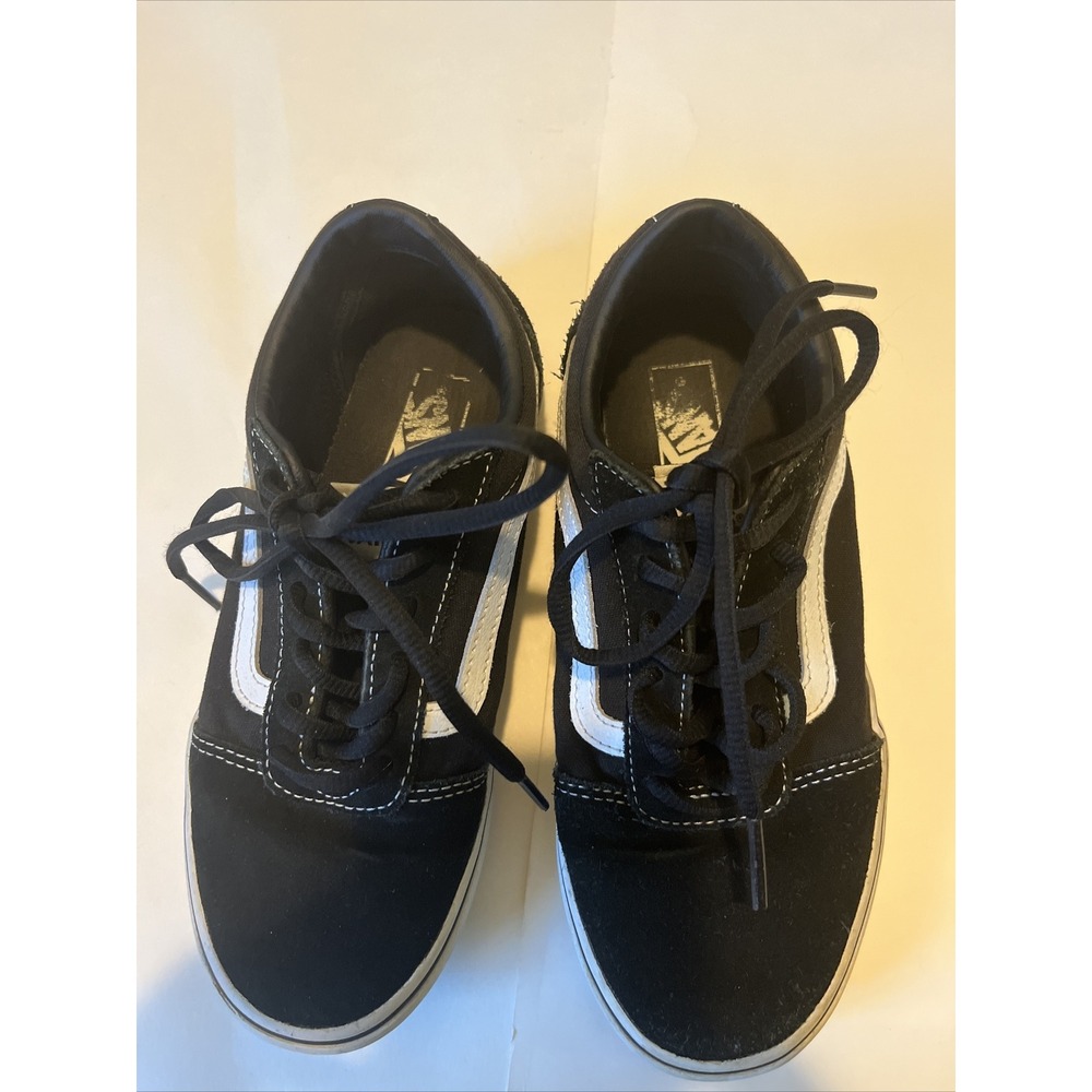 VANS OFF THE WALL SHOES YOUTH SIZE 3 Black & white Check canvas Lace Up shoes
